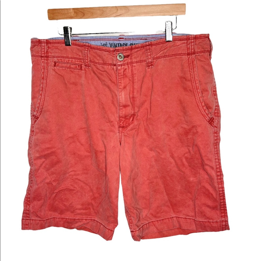 Lee Mens Vintage Chino Coral Shorts Size 36